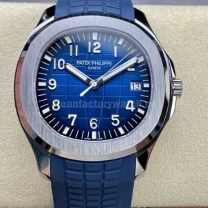 3K Factory Patek Philippe Aquanaut 42.2mm 5168G-001 White Gold Blue Rubber Strap Blue Dial